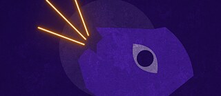 Banner Neon Orange mit Moderne Kollage und dunklem Hintergrund Narrative AMT