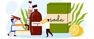  Εικονογράφηση πράσινων καθαριστικών για το εργαστήριο στο Goethe-Insitut Athen