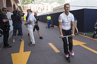 Formula 1 World Champion Michael Schumacher at the 2012 Monaco Grand Prix in Monte Carlo