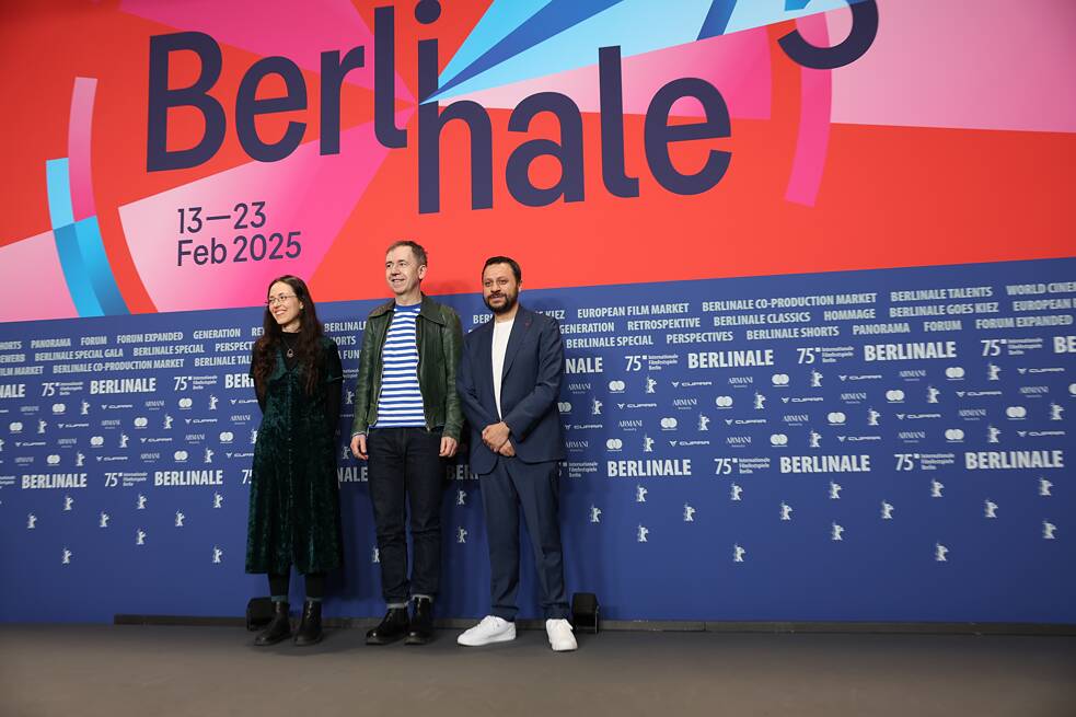 From left to right: Maya Kurbaya, member of the jury of the International Federation of Critics, award-winning director Dag Johan Haugerud and Ahmed Shawky.