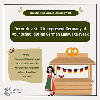 Dekoriere einen Stand