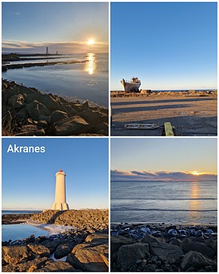 Fotocollage von der Halbinsel Akranes