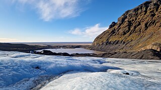 Aussicht von einem Gletscher