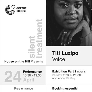 An event poster for House on the Hill featuring one of the performers Titi Luzipo