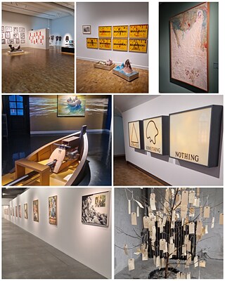 Fotocollage von Museen in Reykjavik