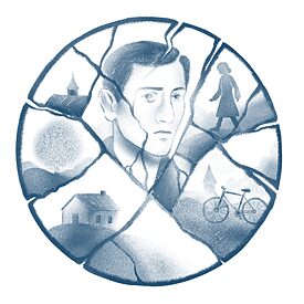 Ілюстрація: портрет людини наче розірваний на кілкьа шматків, які складаються у мозаїку