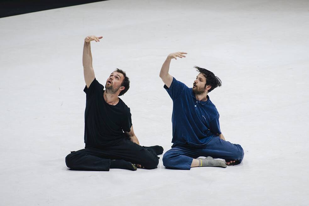 two dancers performing "Friends of Forsythe"