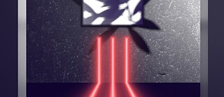 Banner orange magenta bildende Kunst AMT