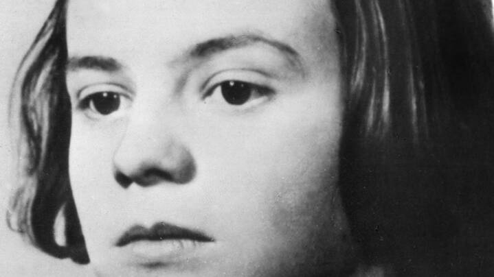Portrait of Sophie Scholl (born 9 May 1921 in Forchtenberg; died 22 February 1943 in Munich). Together with her brother Hans Scholl, she was a member of the “White Rose” resistance group at the University of Munich.