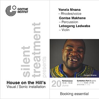 An event poster for House on the Hill featuring one of the performers Yonela Mnana