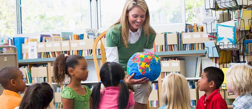 teacher and children