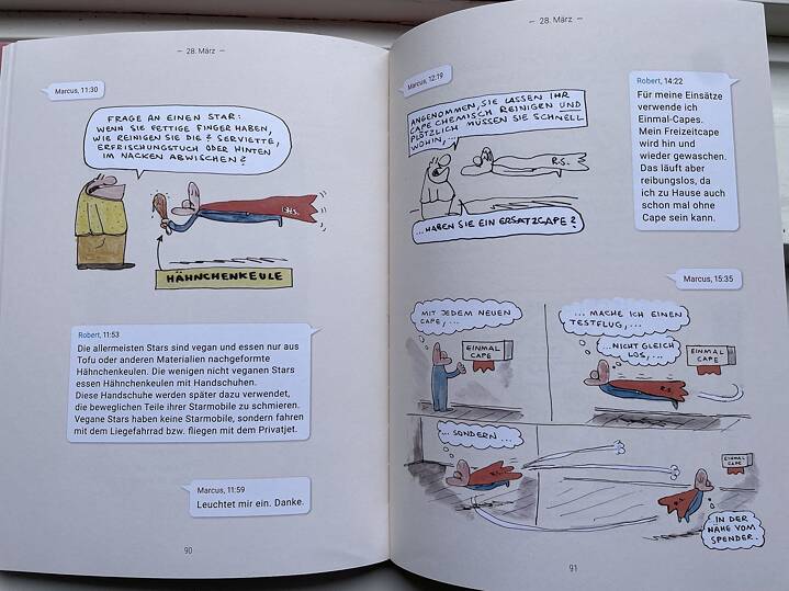 Frage an einen Star: Wenn Sie fettige Finger haben, wie reinigen Sie die?“