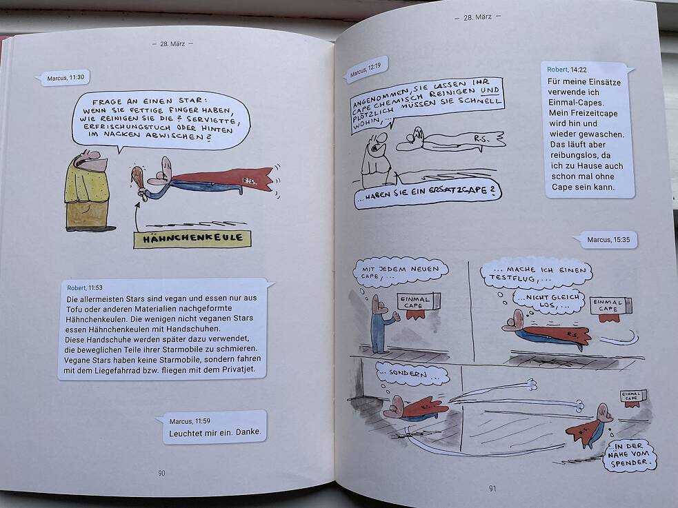 Frage an einen Star: Wenn Sie fettige Finger haben, wie reinigen Sie die?“