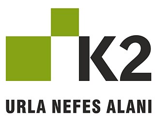K2 Urla Nefes Alani Logo in grüner fetter Schrift