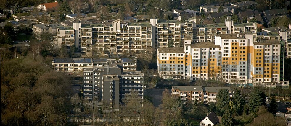 Prefabricated buildings in the Hustadt district of Bochum