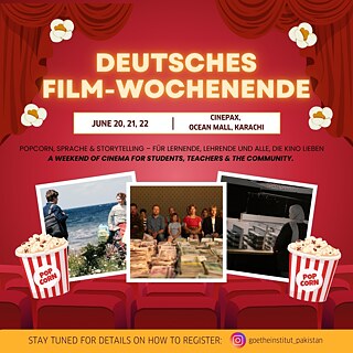 Poster: German Film Weekend. All information are available in the text. 