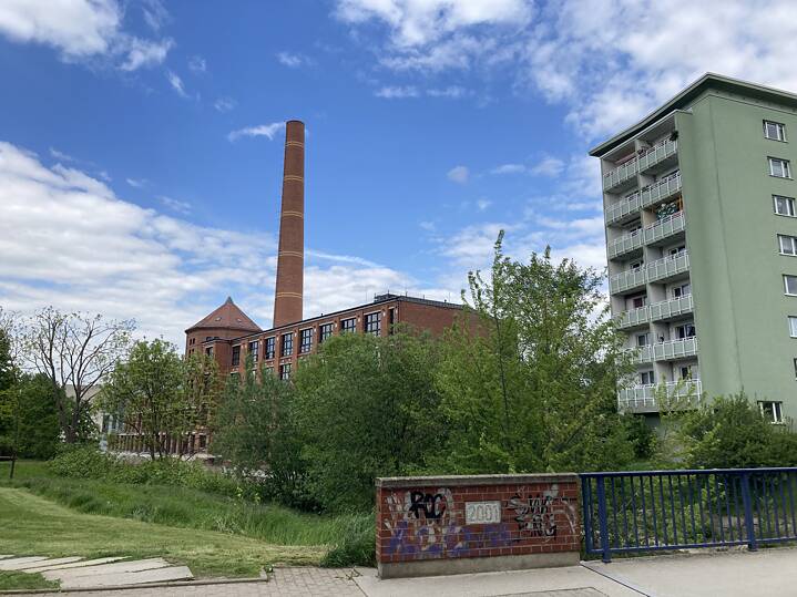 Das renovierte Gebäude der Färberei Theodor Haase