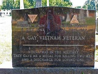 "Gay Vietnam Veteran" tomb on the Congressional Cemetery in D.C.