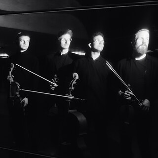 black and white photo of the rothko string quartet