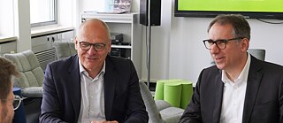 Kai Sicks und Johannes Ebert während des Interviews 