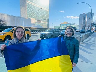 Am Rande der 69. Sitzung der UN-Frauenrechtskommission in New York, März 2025.