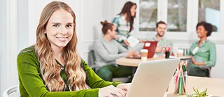 Young woman at the computer