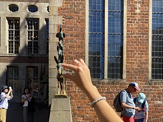 Die Bremer Stadtmusikanten von Gerhard Marcks (1953) vor dem Bremer Rathaus