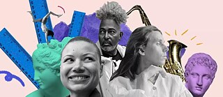 Collage with artistic photographs