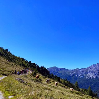 Ausblick auf Berglandschaft in Obertauern