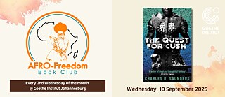 Web header and Book Cover for September 2025 AFRO-Freedom Book Club: The Quest For Crush by Charles R. Saunders