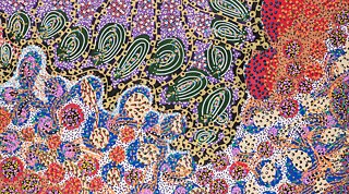 Inflamação sertaneja, 2024. Material: Tinta acrílica e marcador permanente sobre linho cru.