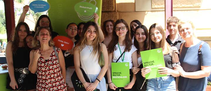 Delegation des römischen Gymnasiums "Catullo"