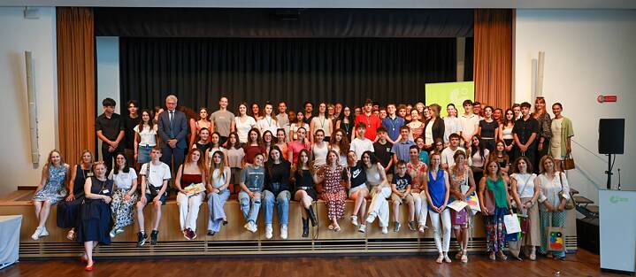 Gruppenbild im Auditorium des Goethe-Instituts Rom