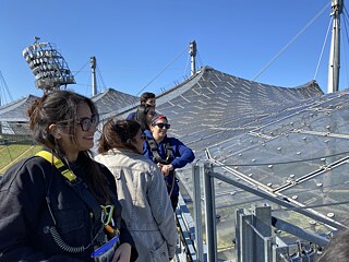 A highlight of the visit: the striking roof structure of Munich’s Olympic Park