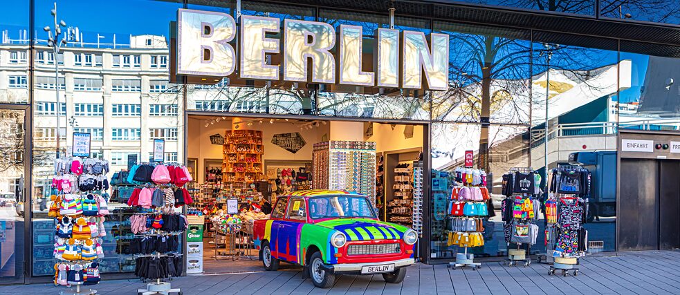 Souvenir shop in Berlin at Alexanderplatz