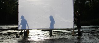 Inside Ballona Waachnga by Halina Kliem - Installation at Floating University 2023