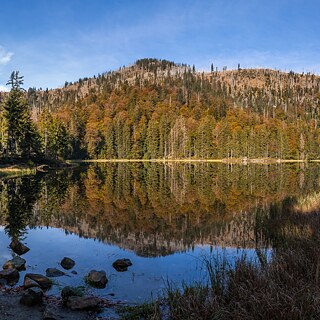 Panorama view of Lake Rachel.