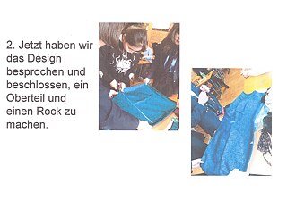 Jugendliche schneidern.