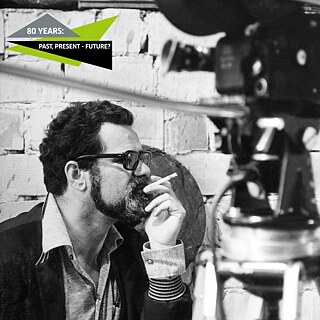 Konrad Wolf during the filming of The Naked Man on the Sports Field in 1973