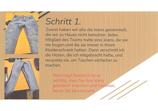 Jugendliche schneidern.