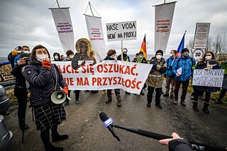 Протест против расширения угольного карьера Турув в Польше (15.1.2021).