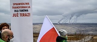 Протест против расширения угольного карьера Турув в Польше (15.1.2021).