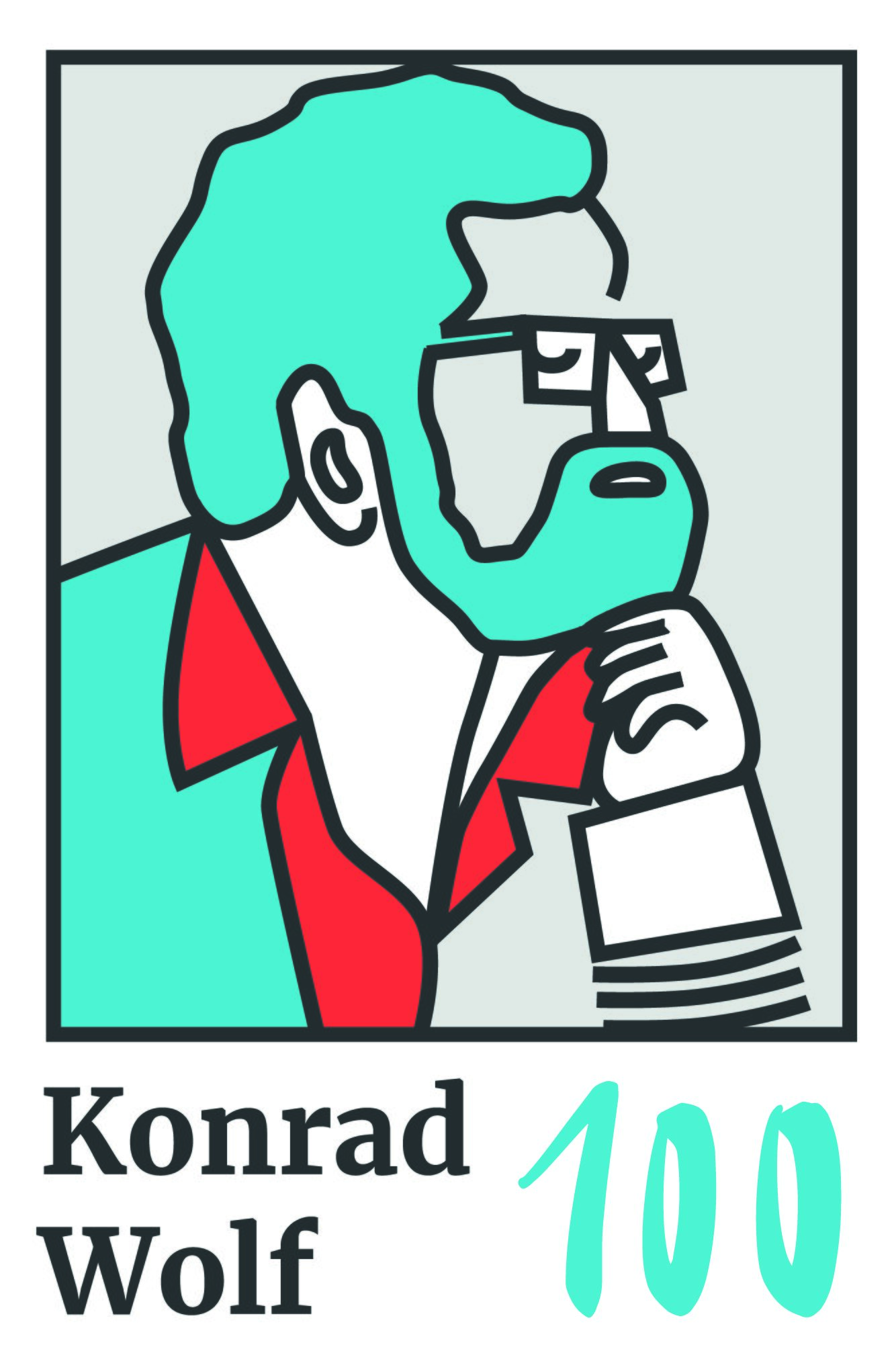 Logo:  Konrad Wolf 100