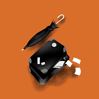 Валіза, парасолька, інші предмети мандрівника