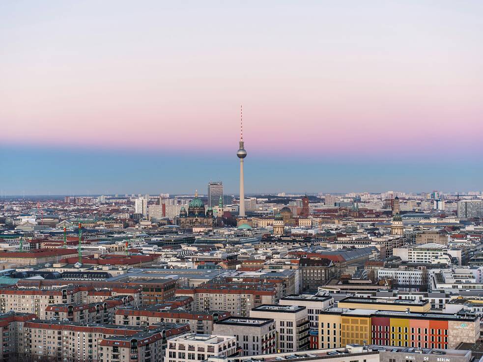 Fernsehturm and skyline of Berlin