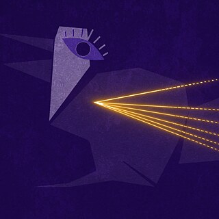 Art meets Tech Blau Gelb Vogel