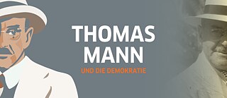 Grafik mit Porträt von Thomas Mann 