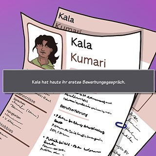 gezeichnetes Bild eines Lebenslaufs