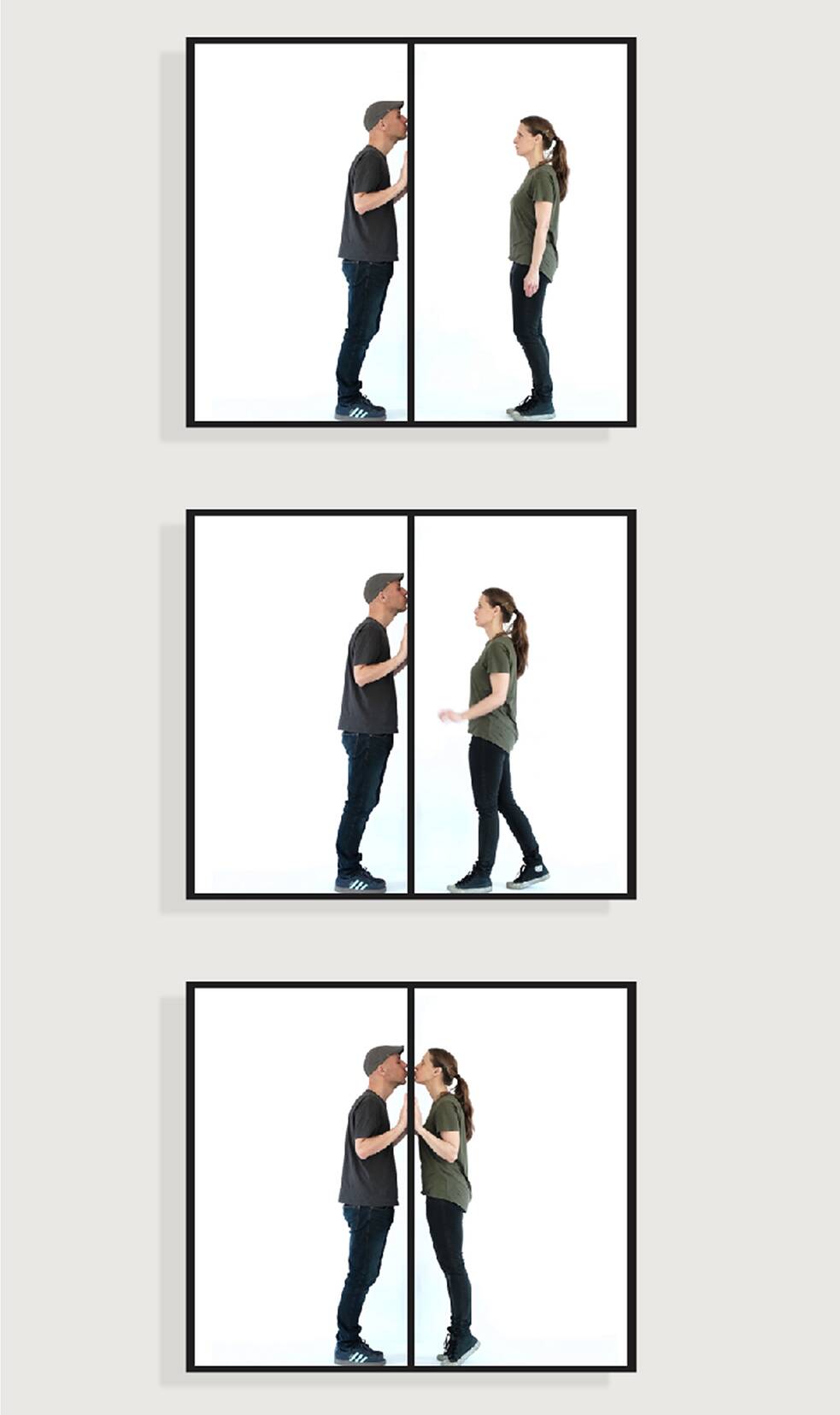 Nika OBLAK and Primož NOVAK 《The Kiss》 Video Installation 2023 ⓒ Nika OBLAK & Primož NOVAK