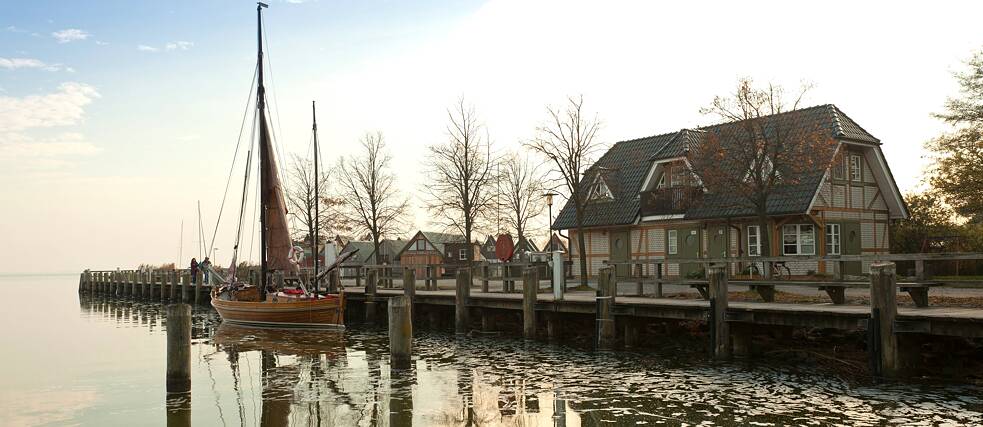 Ahrenshoop’s inner harbour is also very picturesque.